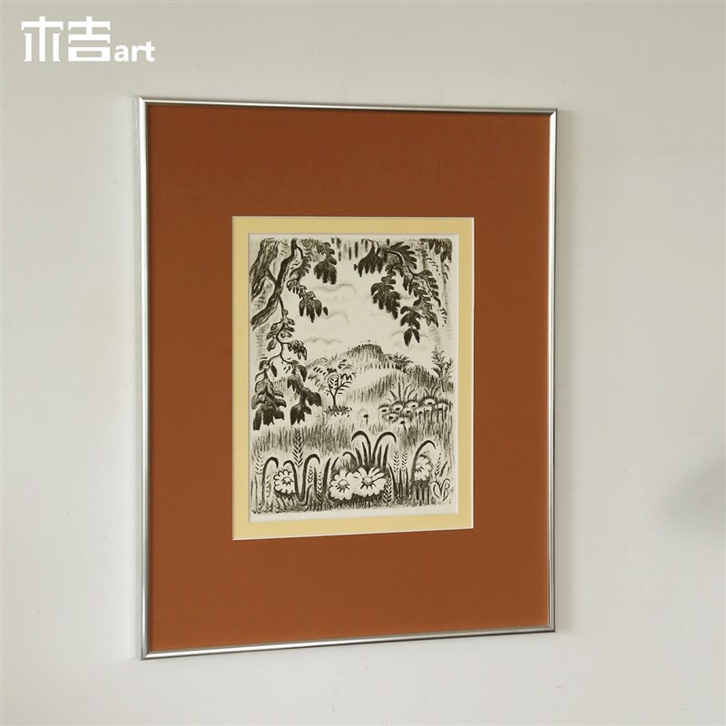 垂帘夏花】木吉艺术客厅沙发背景墙装饰画卧室床头挂画玄关壁画