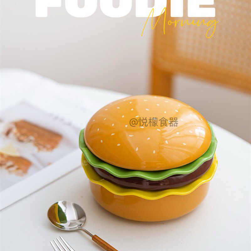 悦檬食器汉堡餐具套装陶瓷餐具家用盘子碟子点心盘生日乔迁礼物