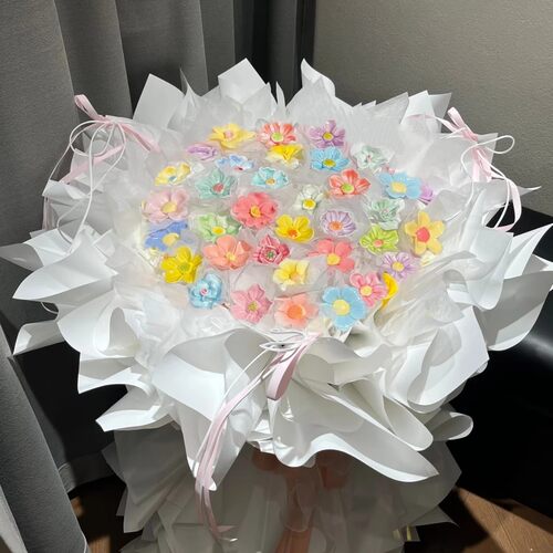 七夕情人节创意礼物陶瓷花束成品