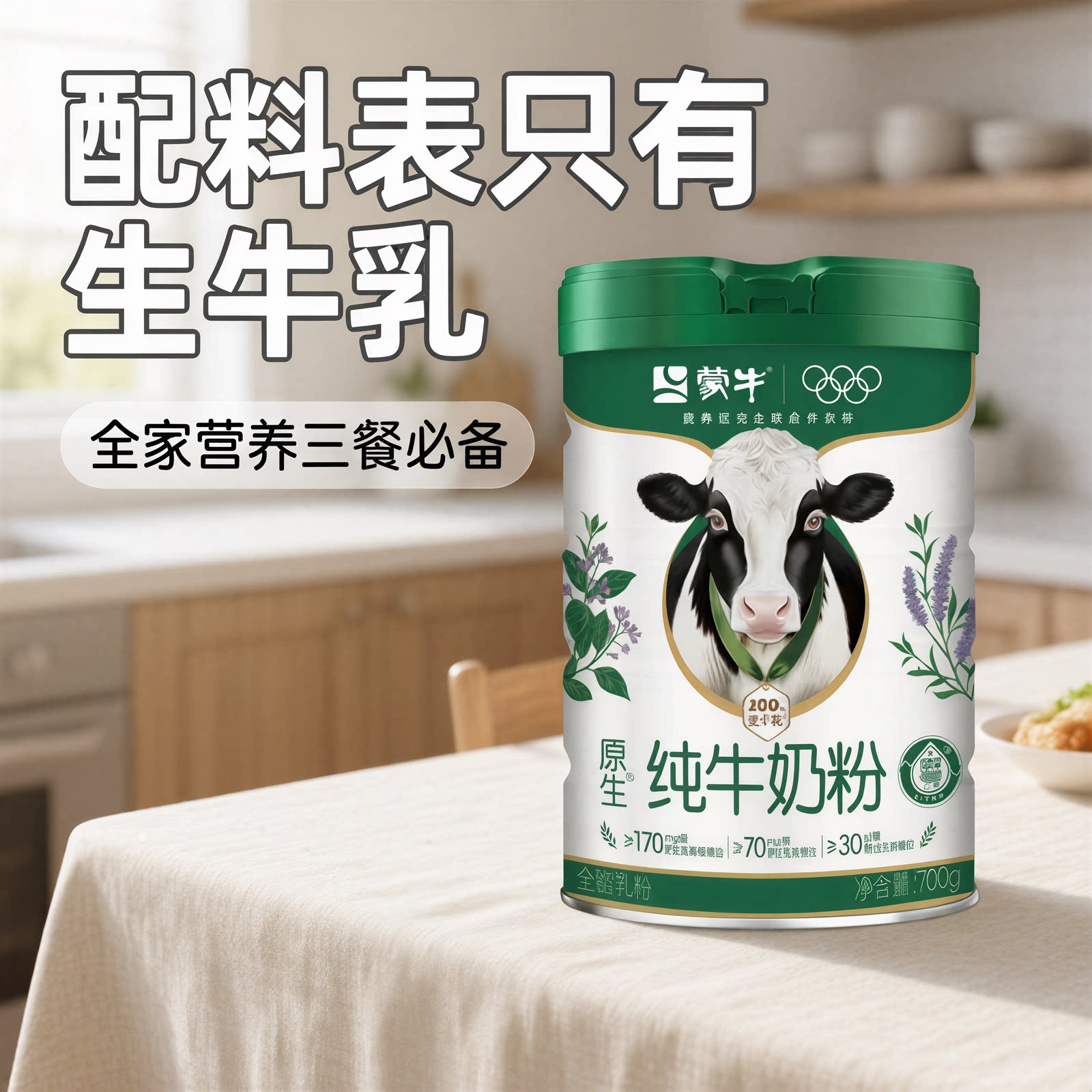 蒙牛纯牛奶粉生牛乳高钙高蛋白黄金奶源成人全家营养冲调饮品