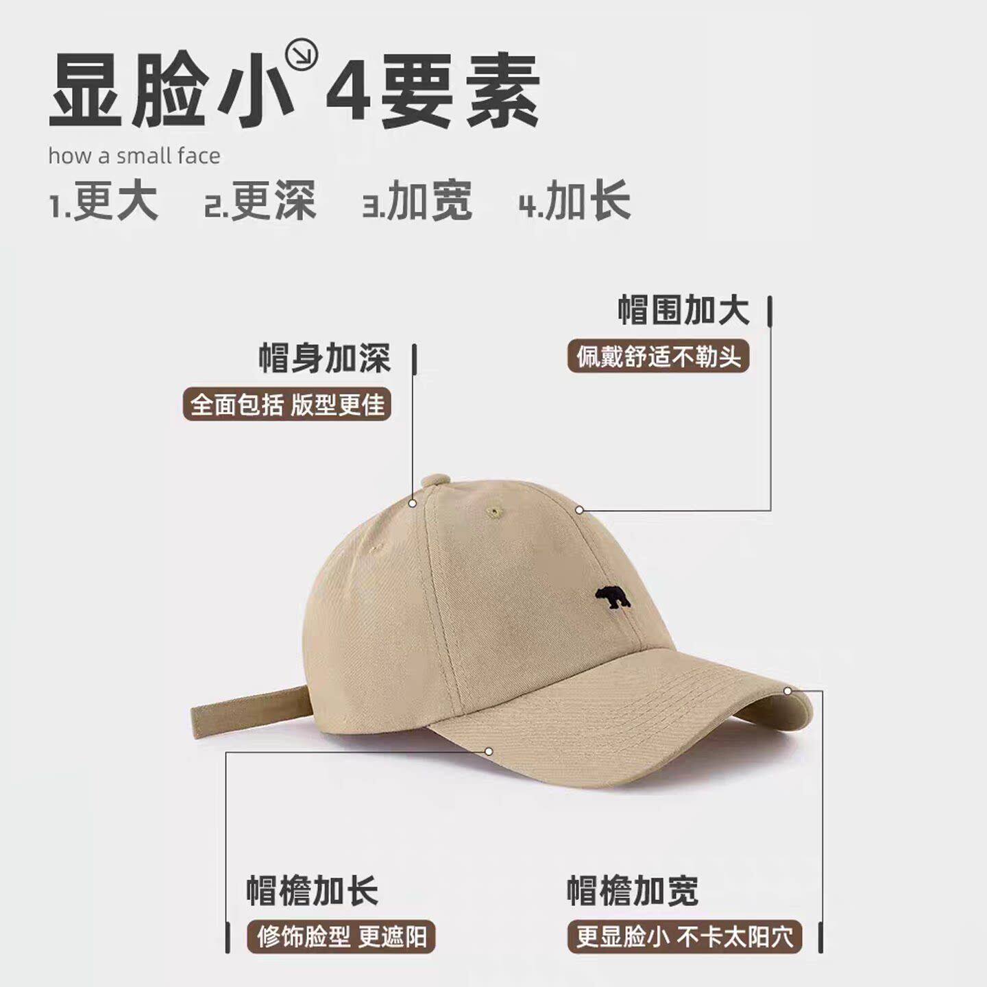 美式北极熊鸭舌帽2026新