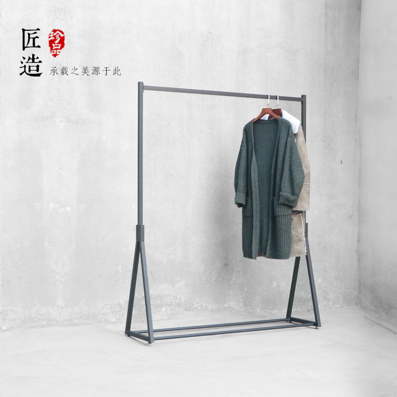 高档服装店展示架男装货架简约侧挂中岛落地式挂衣架女装衣服架子