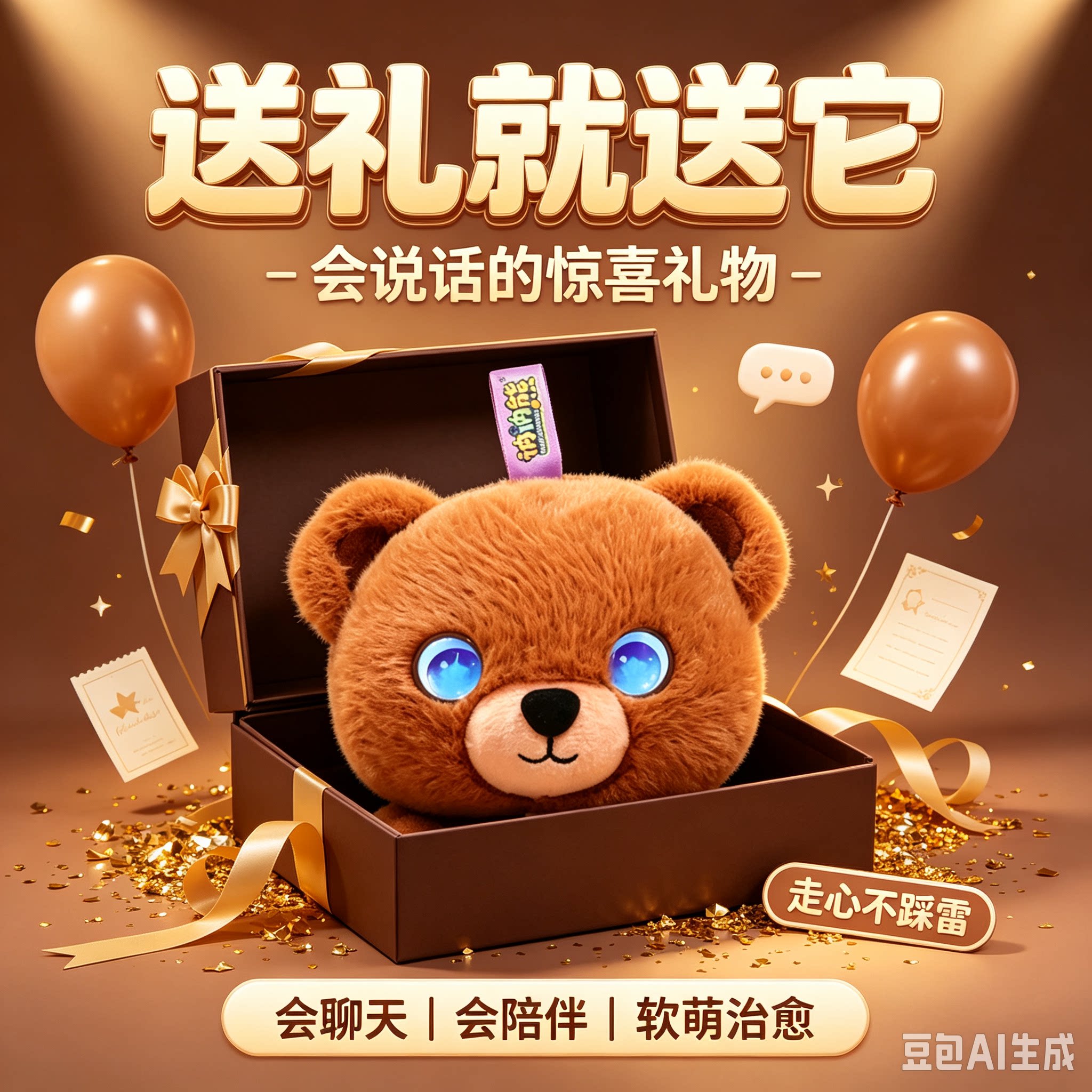 ai智能宠物伴侣居家陪伴会说话毛绒/玩偶/公仔/布