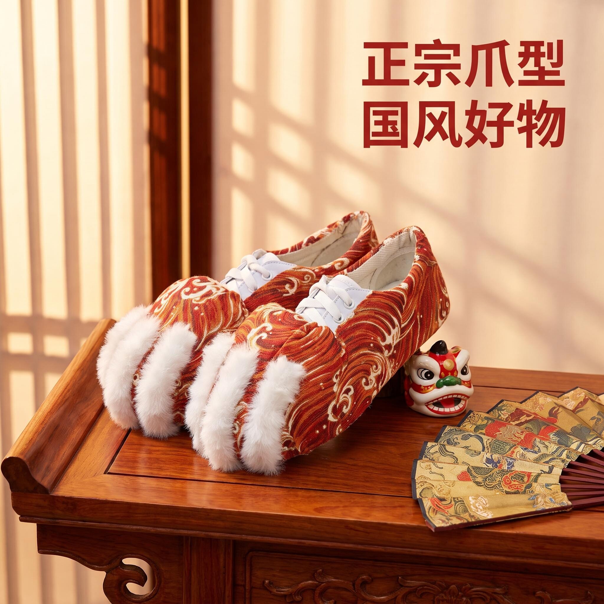醒狮表演鞋舞龙舞狮鞋羊毛舞狮鞋舞狮鞋舞狮醒狮用品防滑耐磨