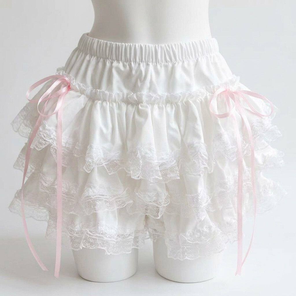水手服裙撑南瓜裤蓬蓬白色短裙安全裤可外穿jk裙撑蓬裙摆
