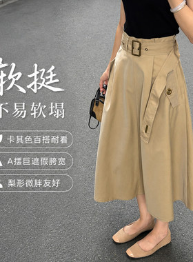 真的会反复爱的卡其伞裙~