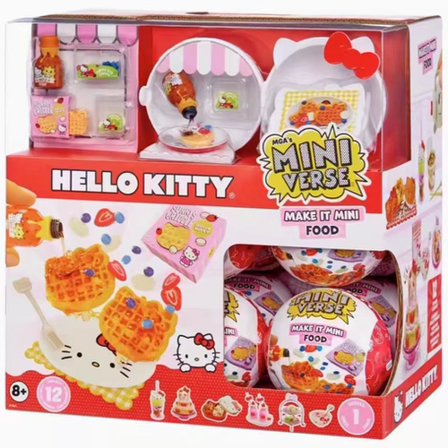 MGA MINIVERSE Hello Kitty联名微缩食玩球DIY玩具甜品三丽鸥系列