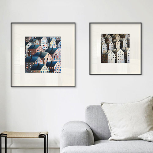 房屋装饰画卧室床头客厅壁画沙发背景建筑小挂画现代民宿桌面摆画