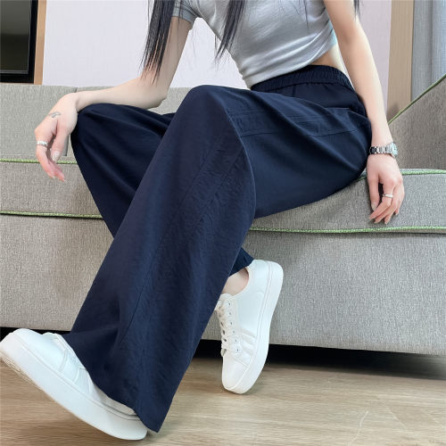 天丝亚麻宽裤女2026新款