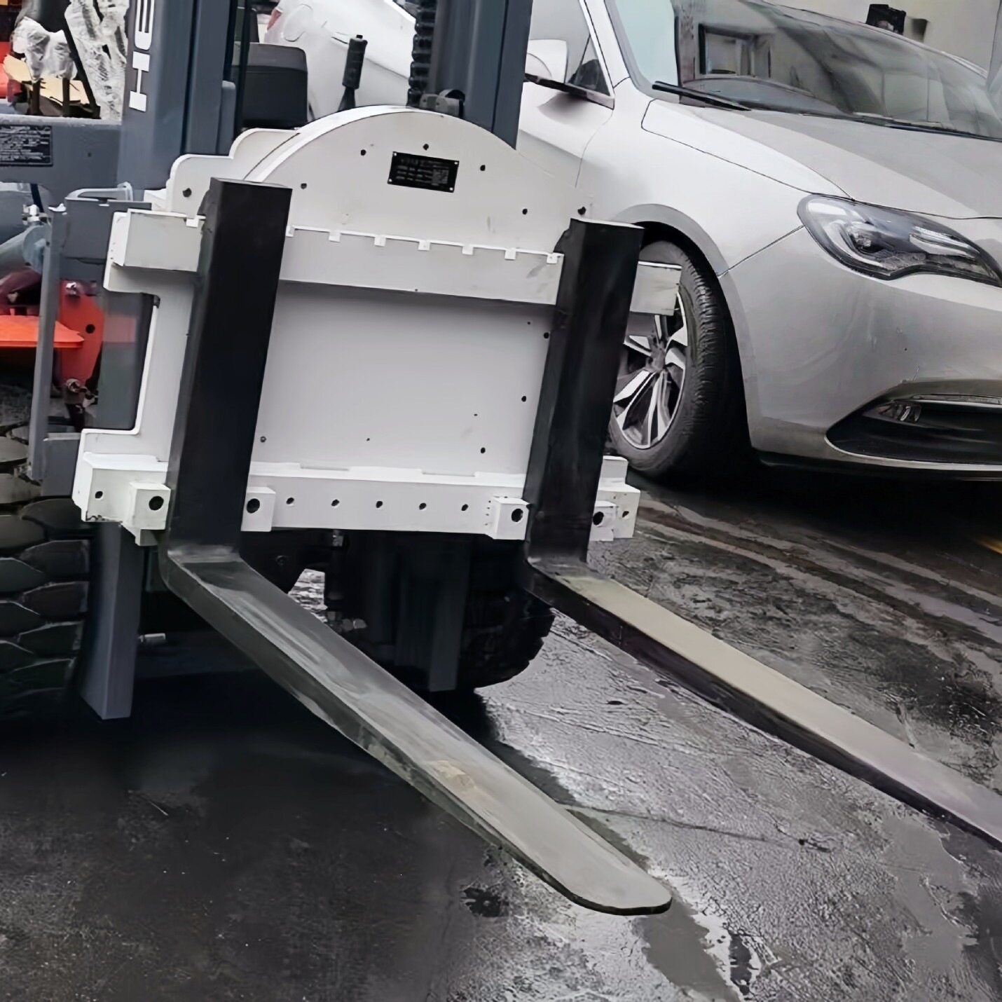 普尔夫叉车360度旋转器叉车属具5吨旋转器挂货叉的旋转叉车平抱夹