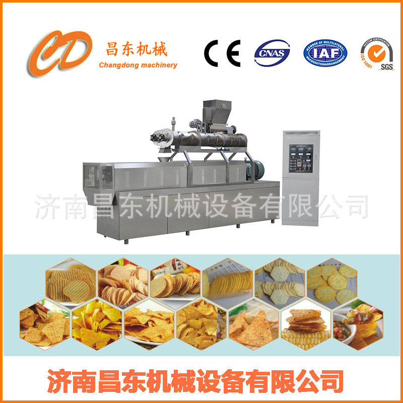 小型油炸食品加工设备油炸食品生产线昌东双螺杆食品膨化机