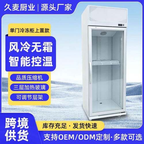 商用冷冻柜超市门冰柜冰箱便利店速冻柜冷冻上置机立式冷柜