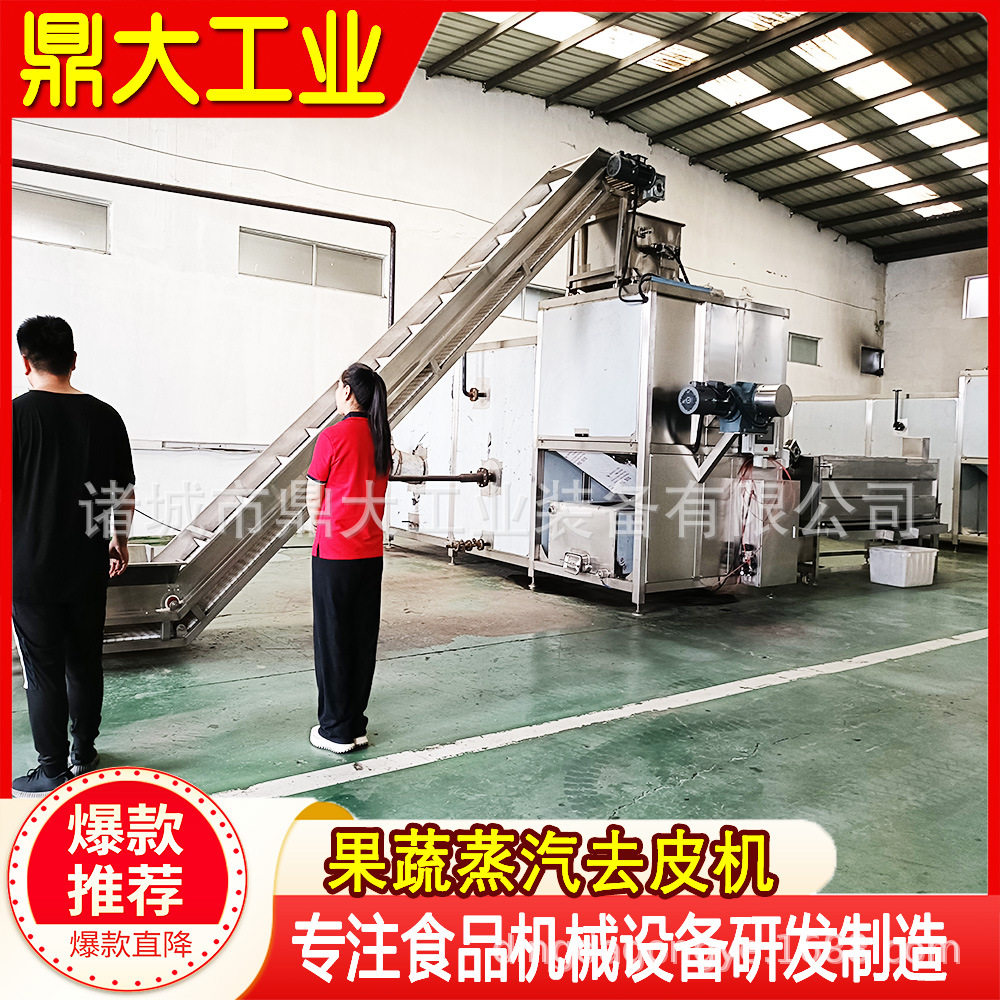 强稳定型番茄加工设备西红柿蒸汽去皮机连续压力无压力生产不中断