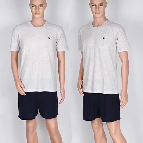 正品潜艇长航抗菌体能训练服套装夏季短袖短裤宽松棉麻透气T恤男