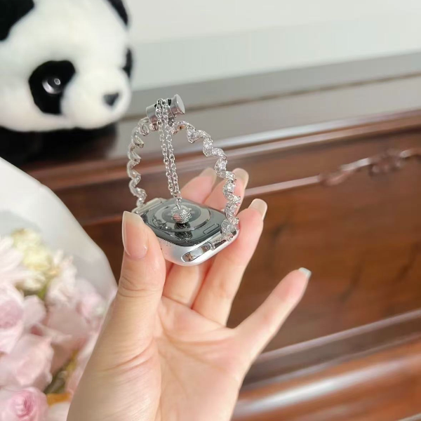 MAPUCE满钻金属创意电话线表带