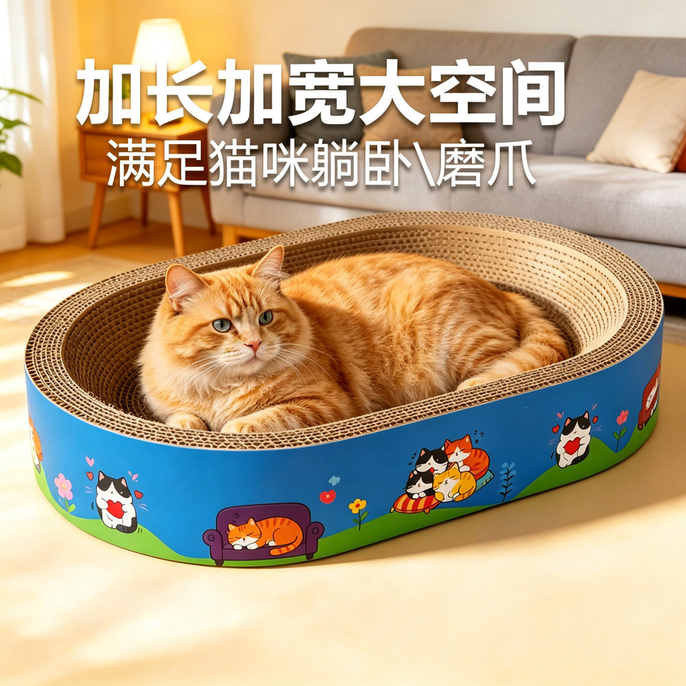 超大号猫抓板猫窝一体耐磨不掉屑