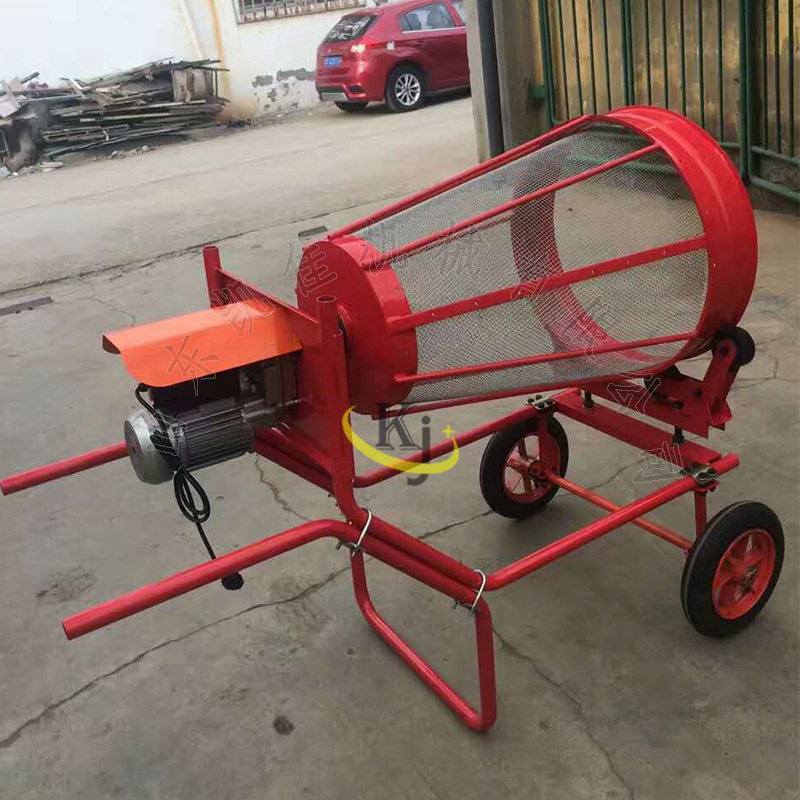 小型滚筒式筛沙机电动家用粮食筛分机金属丝织网筛沙机电动筛子