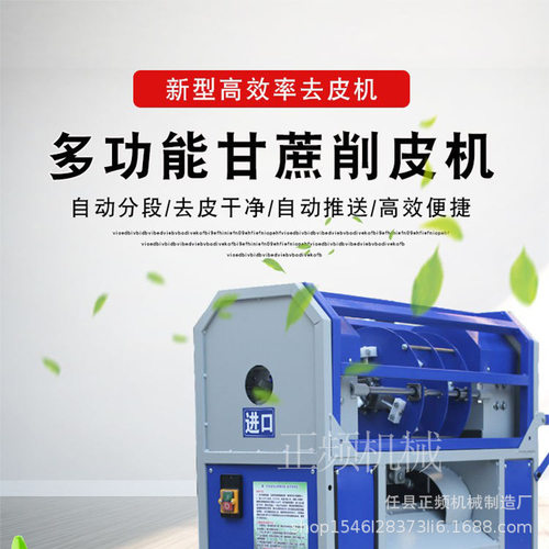 新款不锈钢甘蔗机电动电瓶摆摊商用削皮切断一体