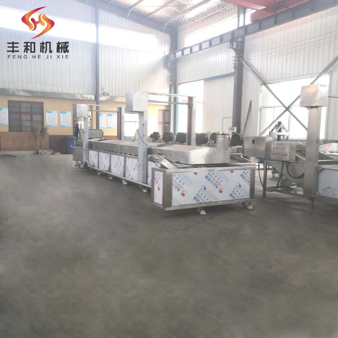 鸡排裹糠油炸流水线休闲食品油炸设备厂家紫薯球油炸流水线