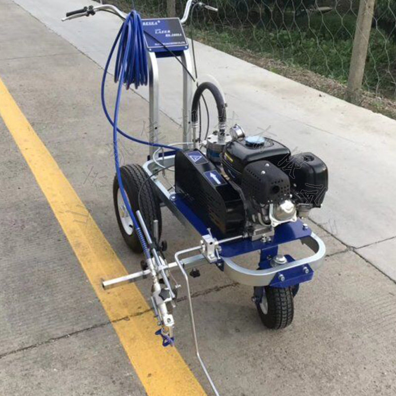 双枪冷喷划线机手推式塑胶跑道画线机单枪双枪马路停车位划线机