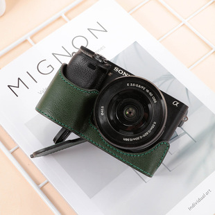 a6000微单真皮底座皮套半套 a6400 摩士奇适用于索尼ZVE10L相机包a6300 a6100