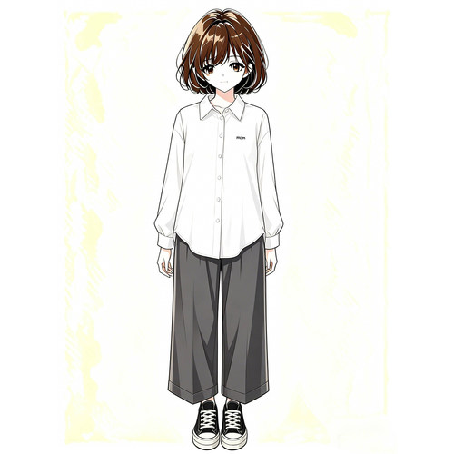 Hooxun逅荨【西西里岛】 简约小刺绣翻领衬衫HX915L056