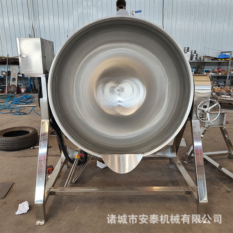 苦荞茶炒锅胡辣汤熬煮设备河南胡辣汤煮锅自动化糖设备炒料锅