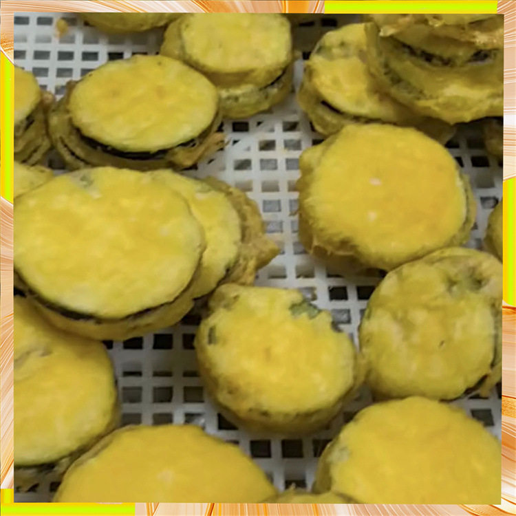 速冻茄盒油炸机蔬菜油炸设备尖椒油炸线半成品加工配套设备厂家