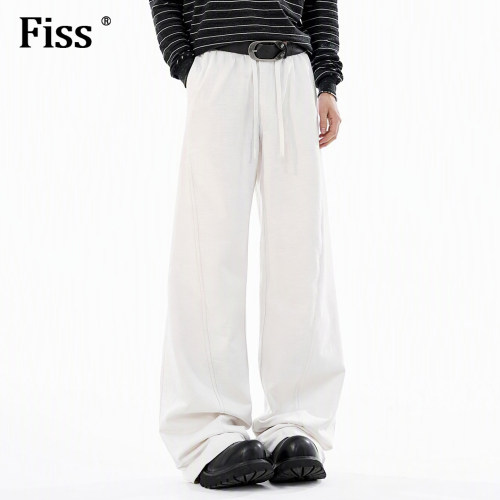 fiss美式弯刀男宽松阔腿卫裤