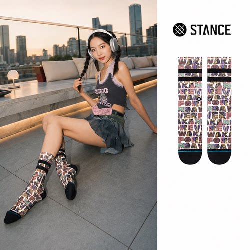 STANCE潮流袜子黑豹联名款男袜女袜瓦坎达印花中筒袜百搭个性袜