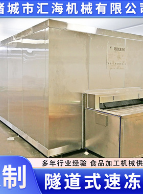 面食水饺隧道式液氮速冻机海鲜海参全自动速冻机牛排虾螃蟹单冻机