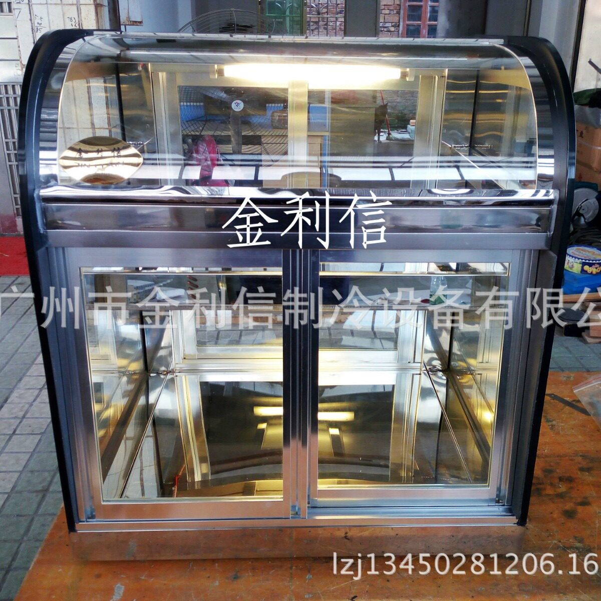 金利信台式前后开门蛋挞柜熟食快餐保温箱商用食品保温展示柜