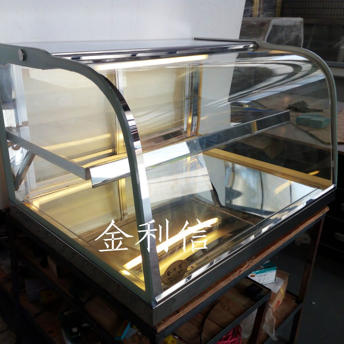 供应新款桌上型0.95长双层保温箱榴莲披萨电热保酥陈列展示柜