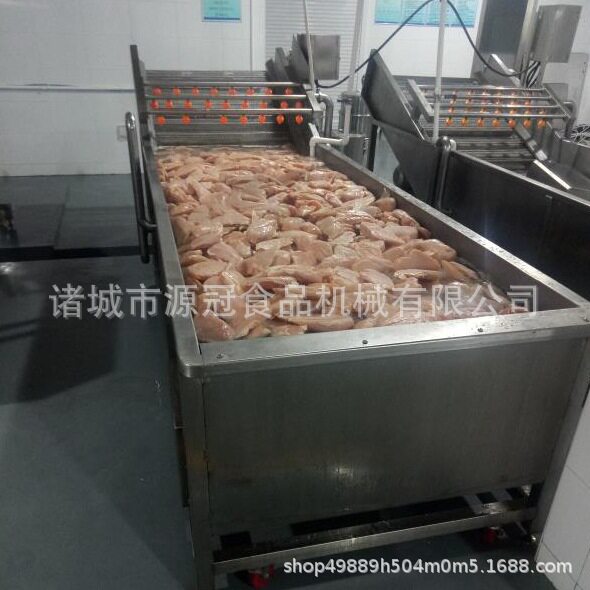 牛羊肉类快速解冻机网带式全自动解冻机常温水解冻机源冠制造