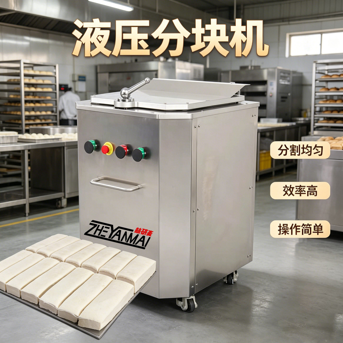 液压分块机商用全自动液压面团分割机面包房等份面团分块烘焙设备