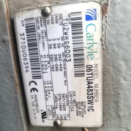 Carrier开利螺杆制冷压缩机06TUA483SW1C