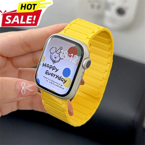 适用苹果iwatch11手表带applewatch10硅胶Ultra磁吸S98创意SE腕带