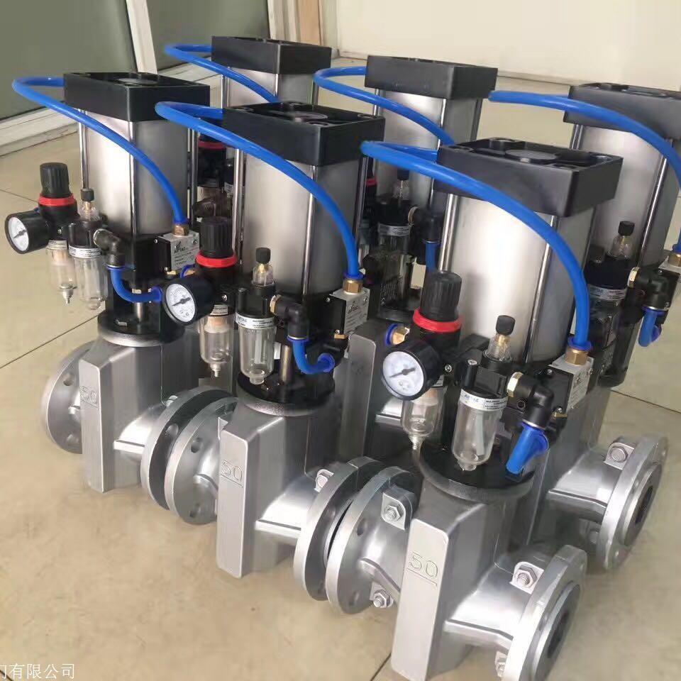 厂家气动管夹阀 GJ642X-16C 采用铝合金材质 铝合金 矿浆磨料 - 实物图