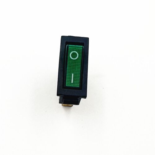 船型开关 KCD8-211N 15A250V 一常开带指示灯 三脚 绿色