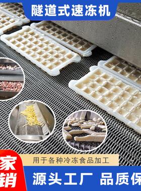 隧道式虾仁速冻机水产加工锁鲜不变色不脱水速冻设备厂家直销