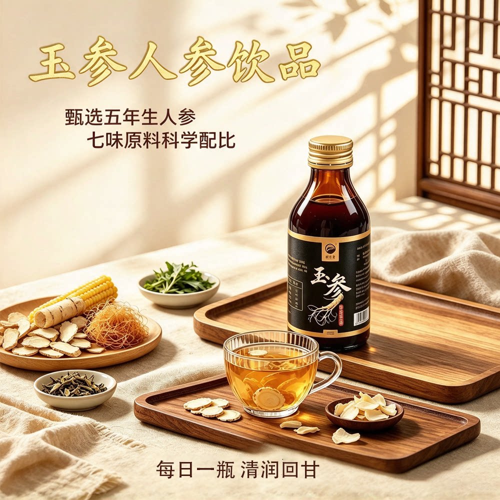 凉水滩天然植物饮料五年人参