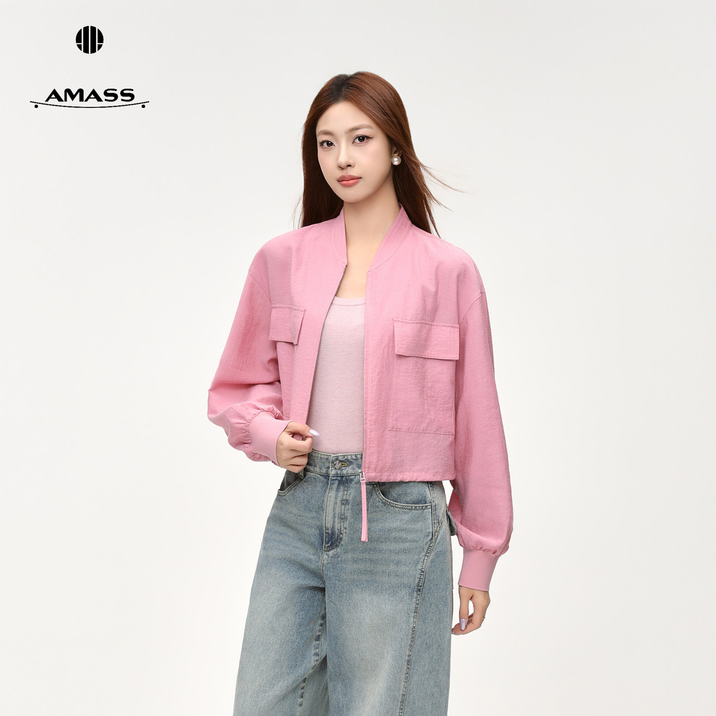 阿玛施小众立领衬衫26春季新品女装时尚高级感气质小衫外套540014