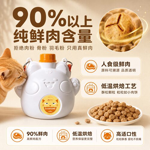 萌得贝高鲜肉烘焙猫粮低敏鸡肉