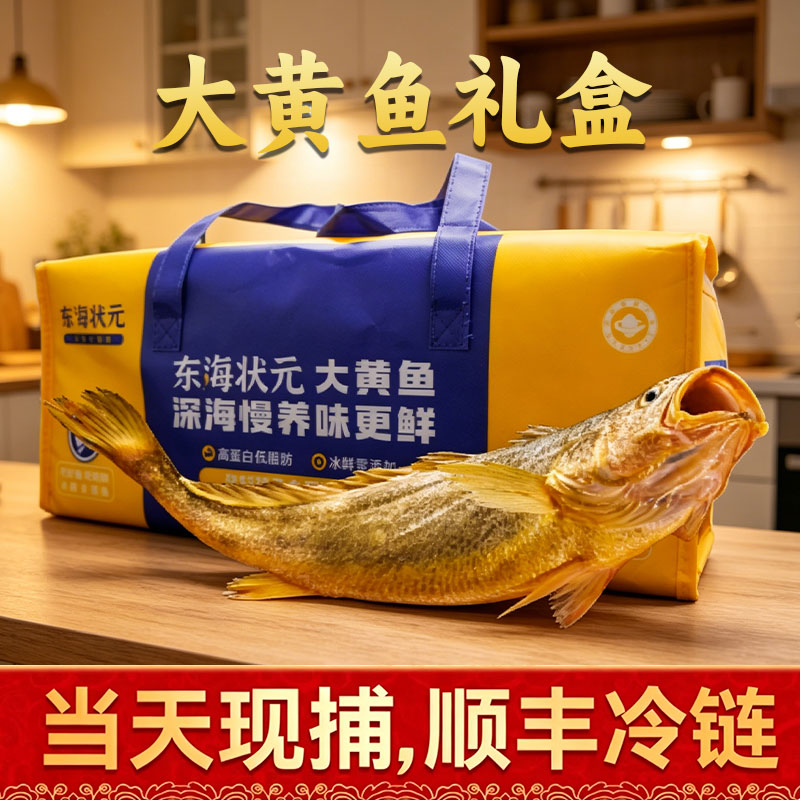 深海有机大黄鱼礼盒黄瓜鱼黄鱼