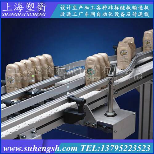 洗发水化工产品齿形链输送线 柔性分流生产线柔性链板输送机