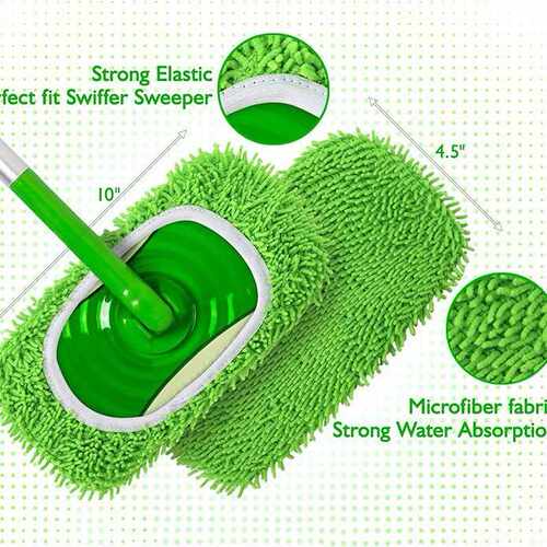 雪尼尔平板拖把布套 Swiffer拖把可重复使用家用干湿两用替换布套