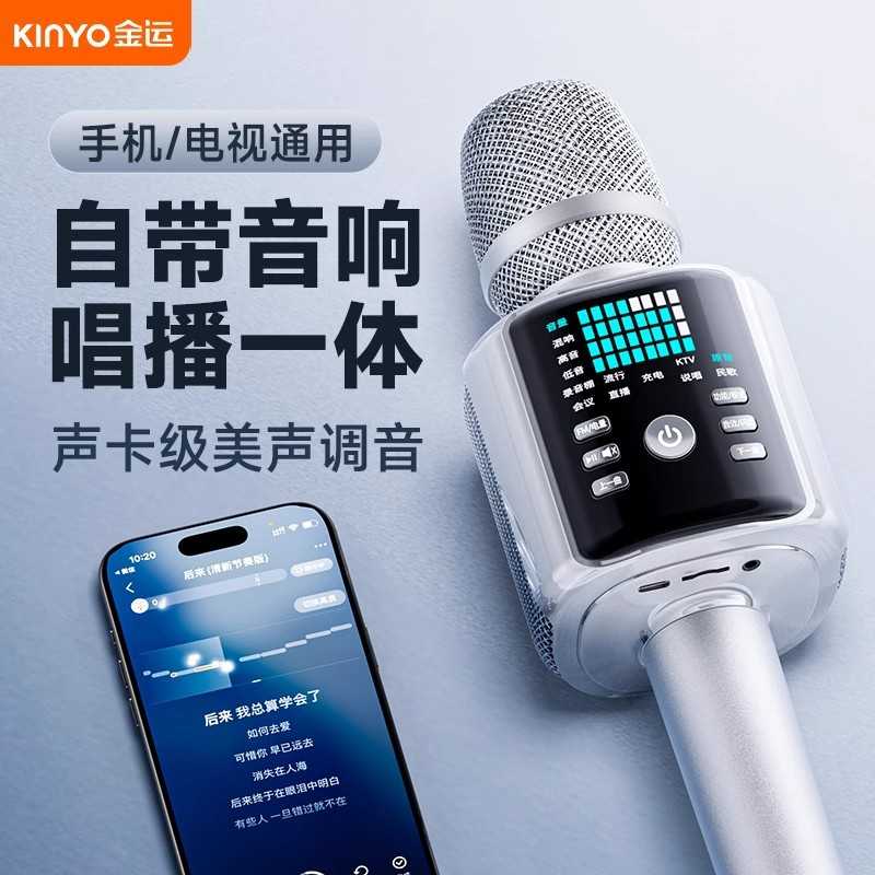 H9话筒音响一体麦克风家用K歌专业电视无线蓝牙声卡唱歌直播专用