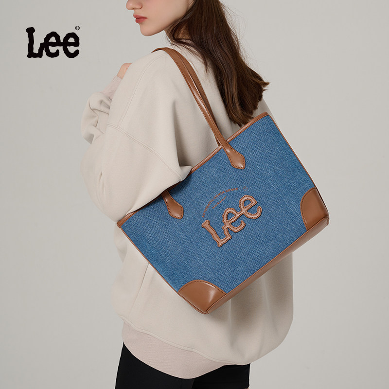 Lee容量简约百搭拼接上班通勤图片