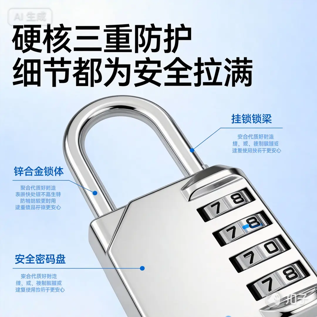 开学好物宿舍柜锁大学生密码挂锁抽屉宿舍专用住校生自行车车锁SJ