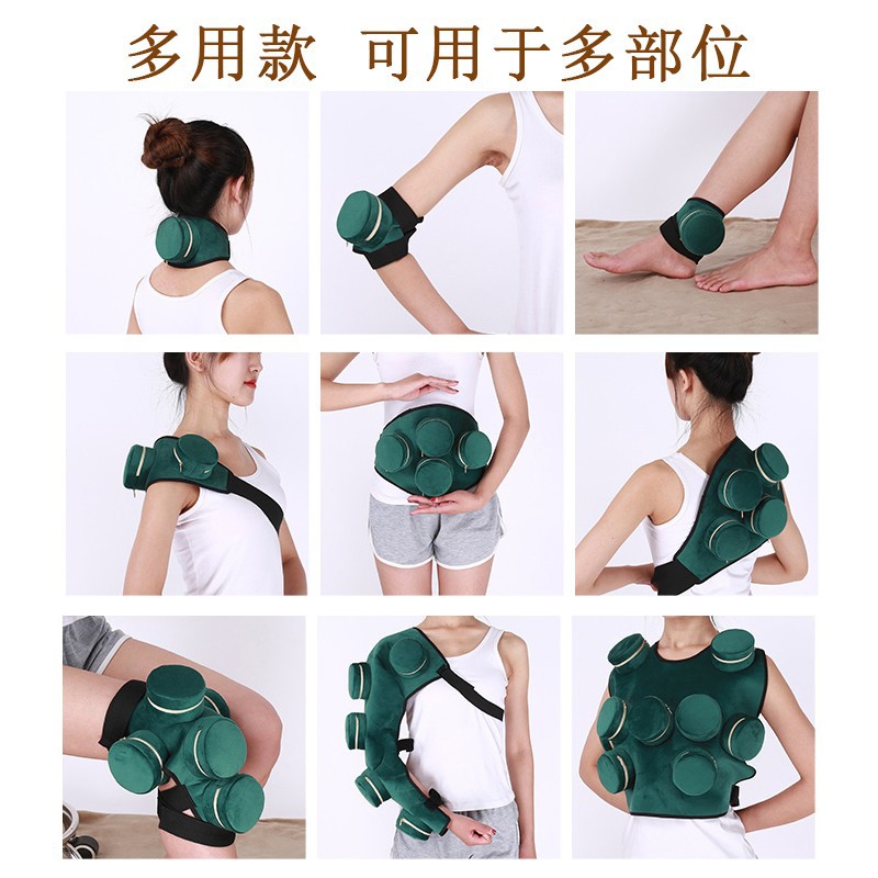 腰腹钢盒套装滤烟布套随身灸便携防烫热敷包家用艾灸盒灸单联二四